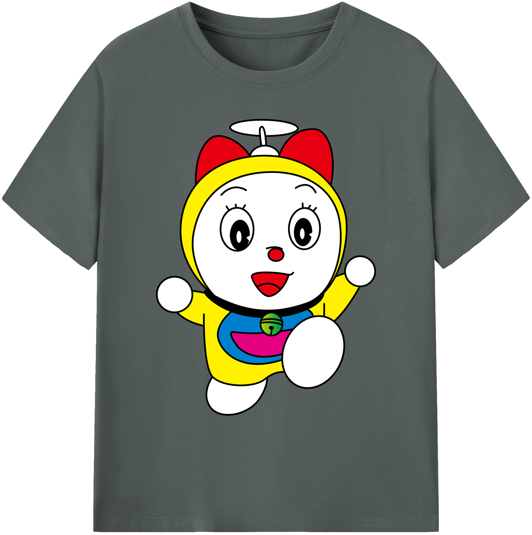 （画像用） ドラえもん ドラミ Doraemon Dorami 綿100％ メンズ半袖Tシャツ｜肌触りやわらか＆通気性